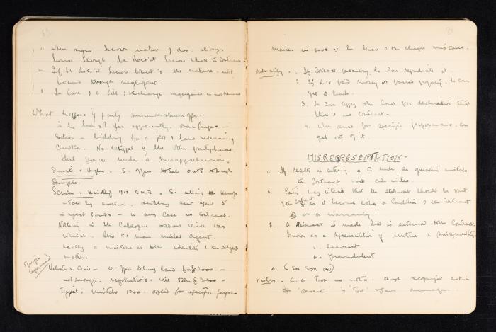 Anwar Nusseibeh's Notebook, Cambridge, October 1933