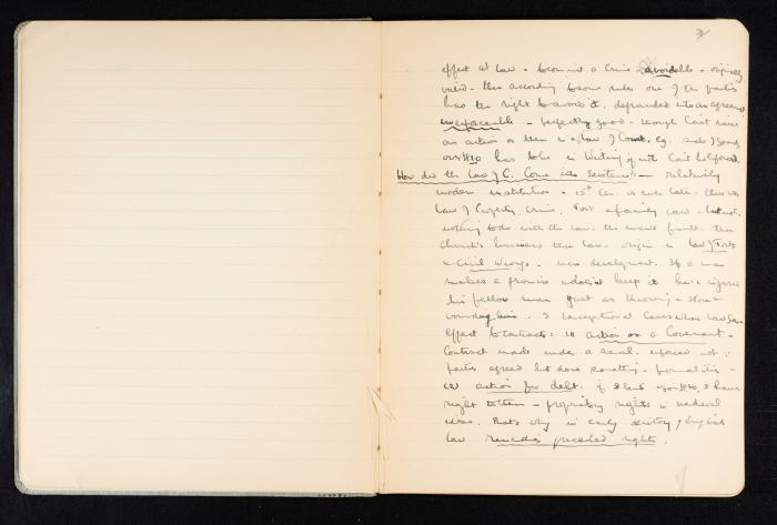 Anwar Nusseibeh's Notebook, Cambridge, October 1933