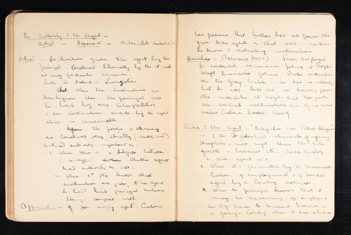 Anwar Nusseibeh's Notebook, Cambridge, October 1933