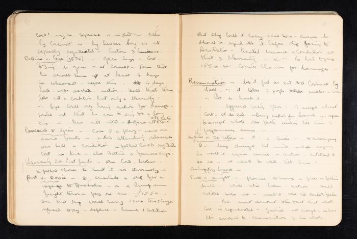 Anwar Nusseibeh's Notebook, Cambridge, October 1933