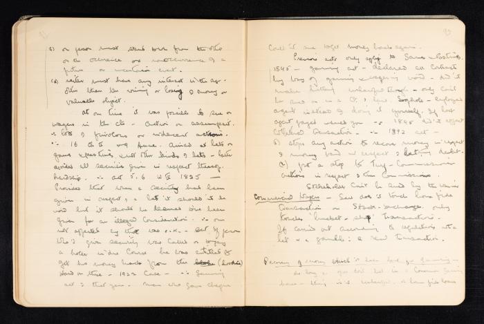 Anwar Nusseibeh's Notebook, Cambridge, October 1933
