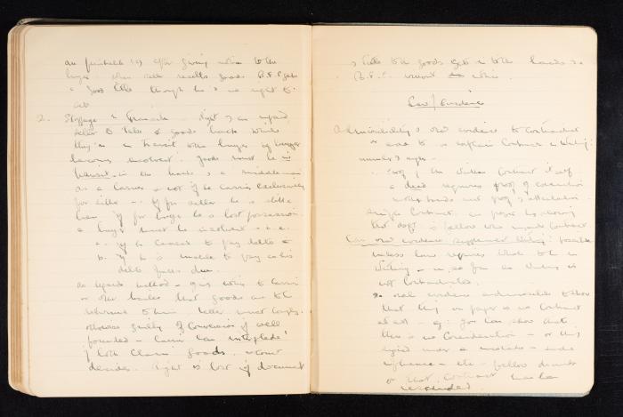 Anwar Nusseibeh's Notebook, Cambridge, October 1933