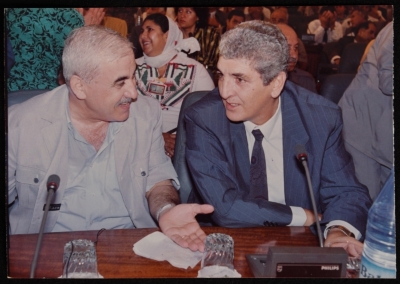 Dr. Samir Ghaushe at the Palestinian National Council in Algeria