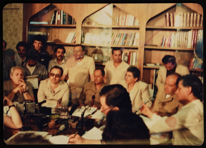 د. سمير غوشة برفقة جبهة الانقاذ الفلسطيني في دمشق 