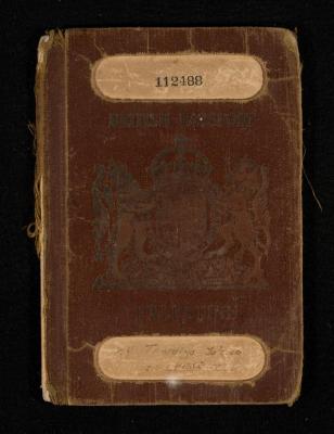 Thuraya al-Ghusein's Passport, the Mandate Government of Palestine, 16 December 1938