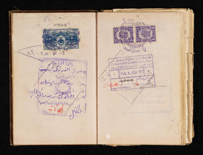 Anwar Nusseibeh's Passport, the Mandate Government of Palestine, 2 November 1940