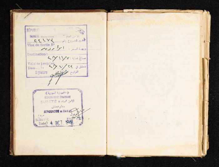Anwar Nusseibeh's Passport, the Mandate Government of Palestine, 2 November 1940