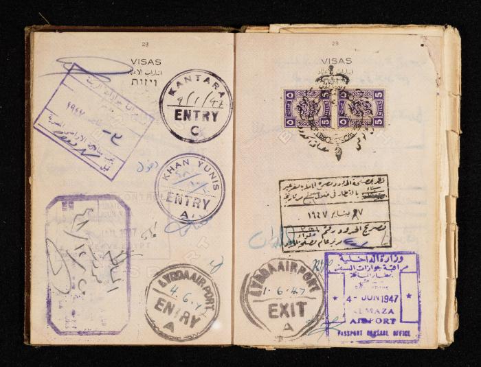Anwar Nusseibeh's Passport, the Mandate Government of Palestine, 2 November 1940