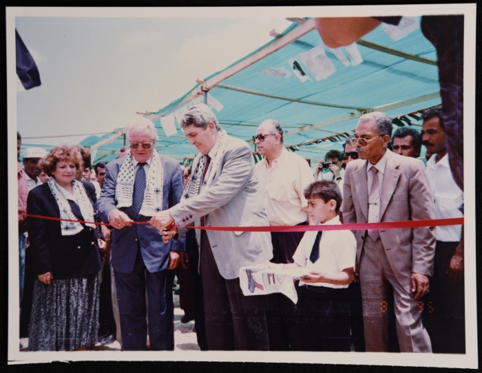 د. سمير غوشة خلال افتتاح مركز التدريب المهني في غزة 