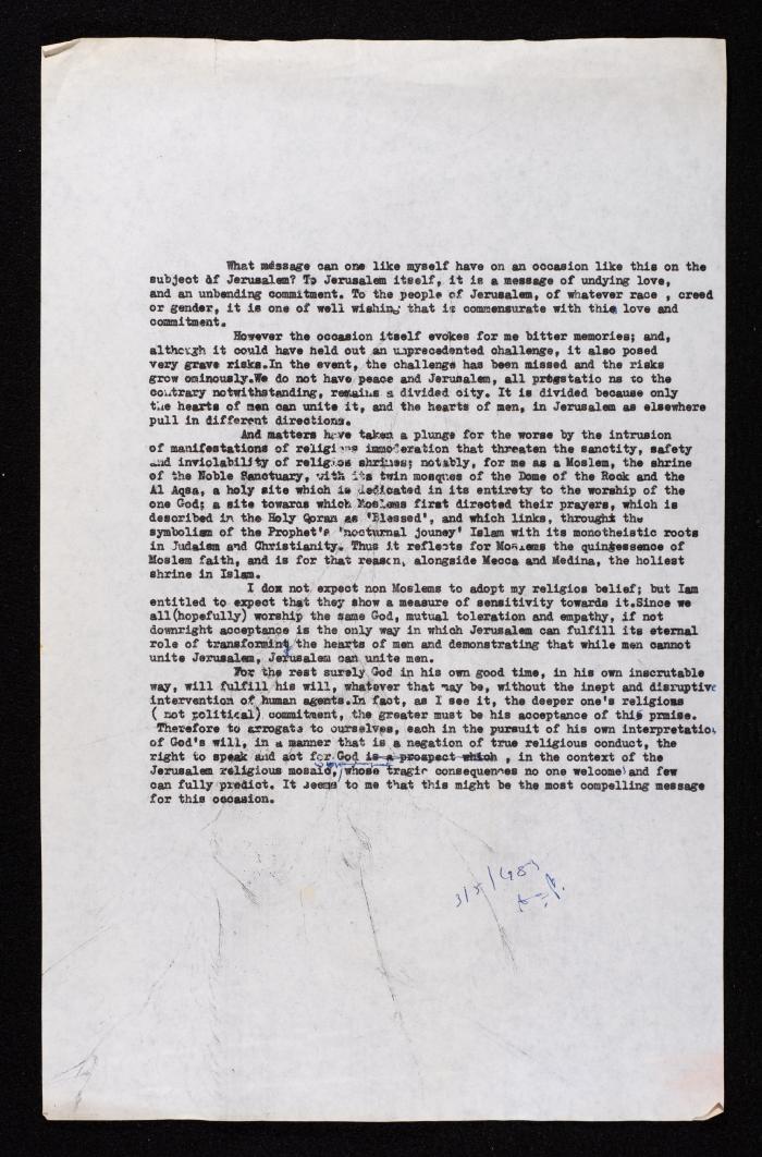 A Speech by Anwar Nusseibeh, 3 May 1983