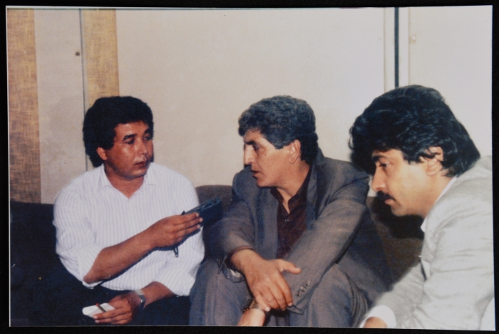 الدكتور سمير غوشة خلال أحد الزيارات الرسمية لليبيا 