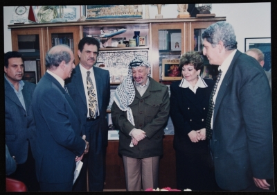 Dr. Samir Ghaushe at the Signing of an Agreement between the Palestinian Ministry of Labor and the International Labor Organization in Gaza