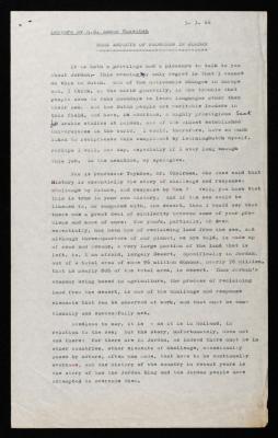 "Some Aspects of Progress in Jordan", a Draft Lecture by Anwar Nusseibeh, 5 March 1966