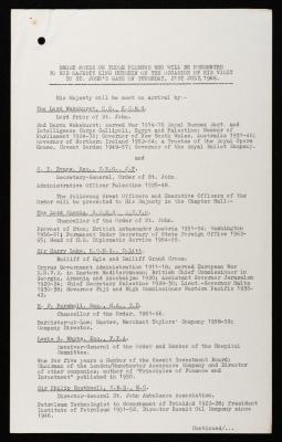 List of Persons Meeting with King Hussein bin Talal, the UK, 21 July 1966
