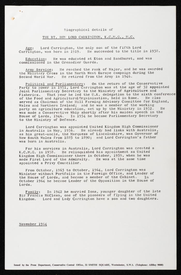 Members Attending the Reception of Hussein bin Talal in the UK, 20 July 1966