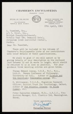 A Letter from the Managing Editor of the Chambers