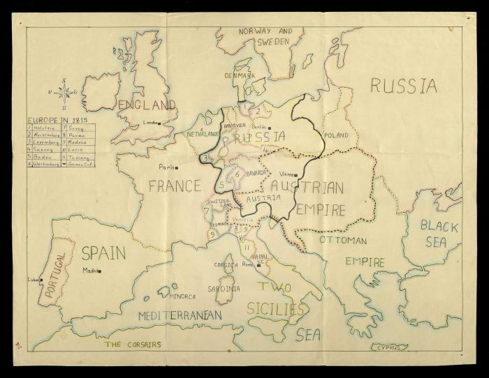 The Map of Europe, 1815 
