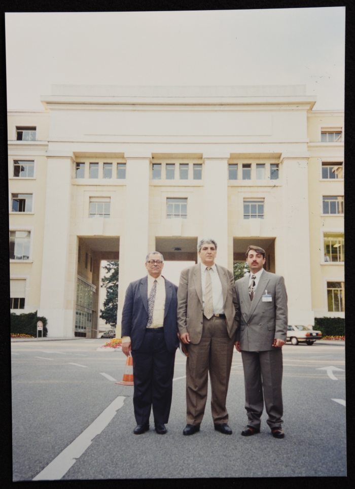 Dr. Samir Ghaushe with a Delegation from the Palestinian Ministry of Labor in Geneva