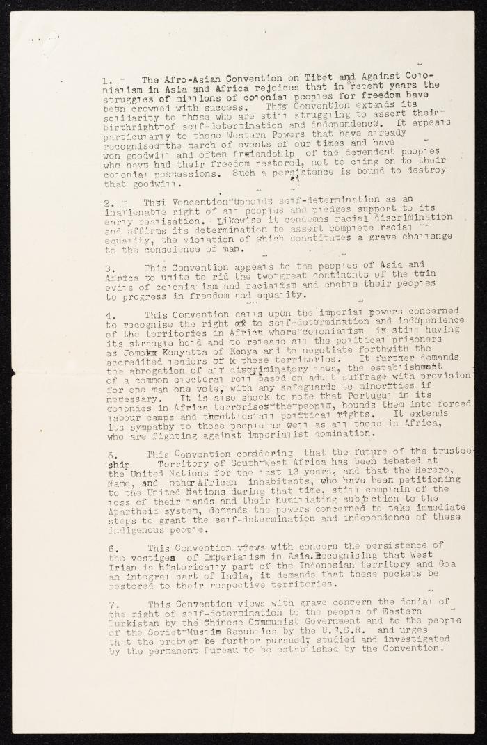 A Statement by the Afro-Asian Council, New Delhi, 11 April 1969