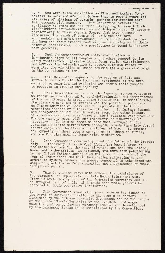 A Statement by the Afro-Asian Council, New Delhi, 11 April 1969