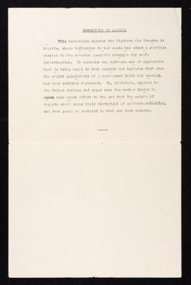 Resolution of the Afro-Asian Council on Algeria