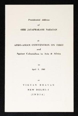Speech of the Head of the Afro-Asian Council, India, 9 April 1960
