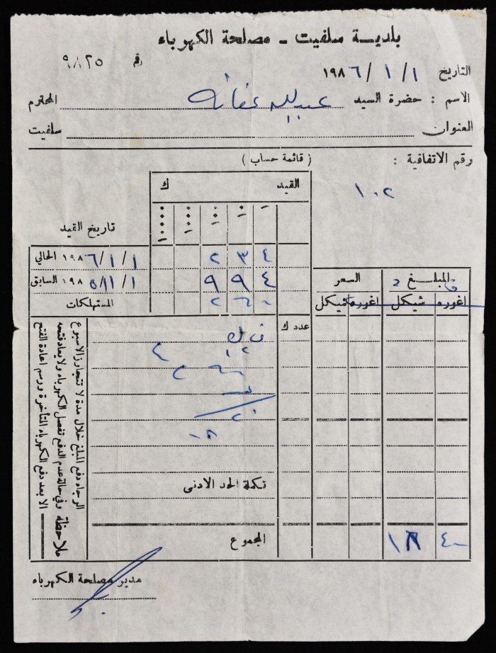 Electricity Undertaking Account Report