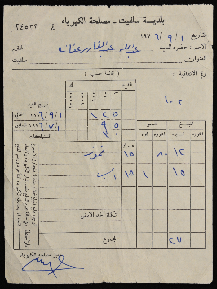 Electricity Undertaking Account Report