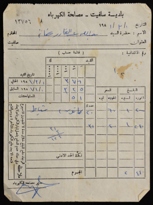 Electricity Undertaking Account Report
