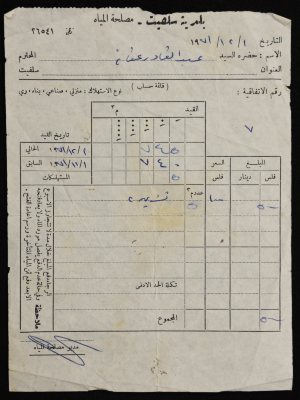 Water Undertaking Account Report