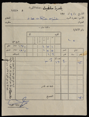 Electricity Undertaking Account Report