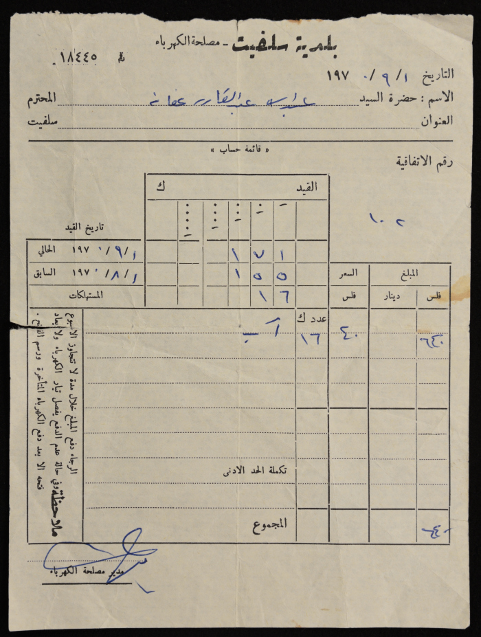 Electricity Undertaking Account Report