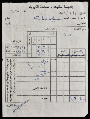 Electricity Undertaking Account Report