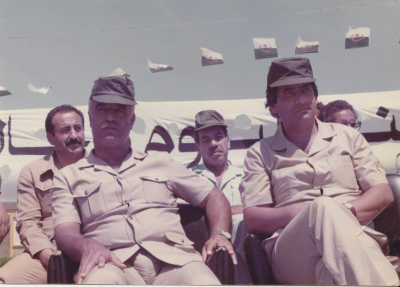 Palestinian leading figures in a military camp in Algeria