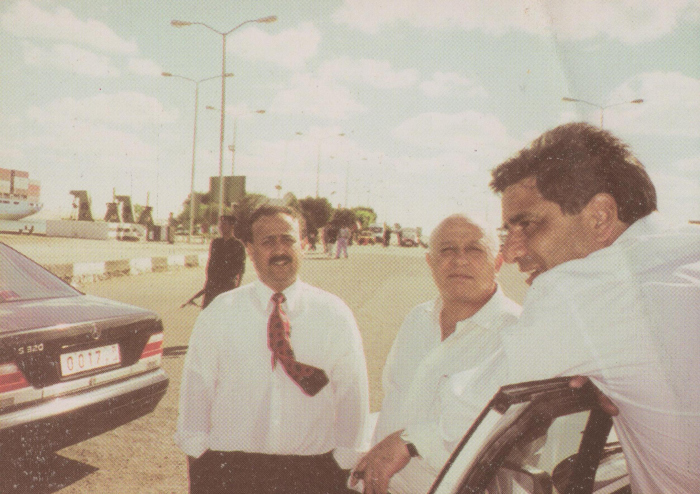 Palestinian leading figures in a parliamentary visit to Cairo