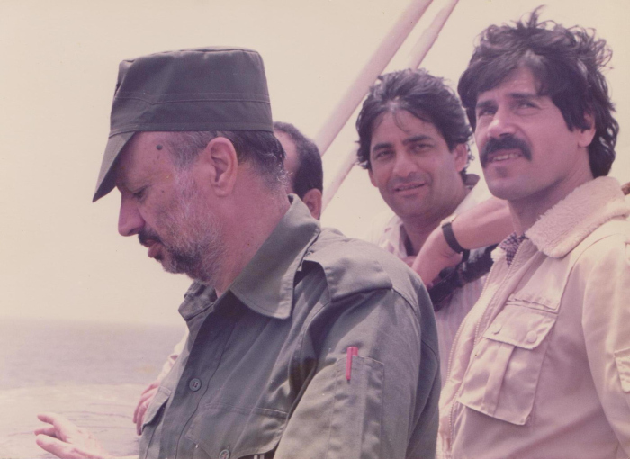 Late Palestinian President Yaser ʿarafat and others on Kamran Island