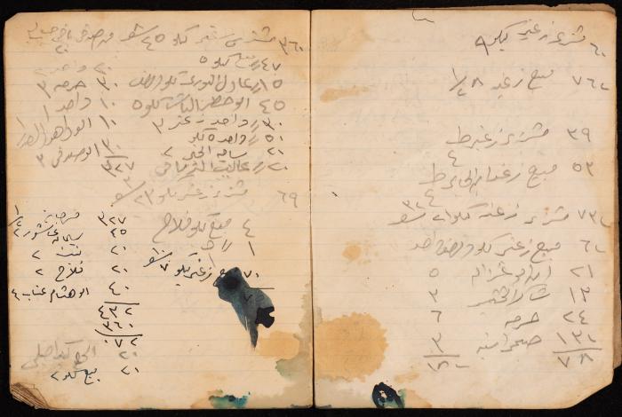 دفتر حسابات لبقالة عبد الفتاح ابريك، نابلس، 1960-61