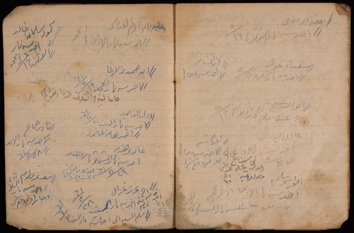 دفتر حسابات لبقالة عبد الفتاح ابريك، نابلس، 1960-61