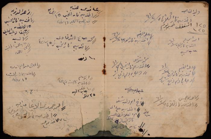 دفتر حسابات لبقالة عبد الفتاح ابريك، نابلس، 1960-61