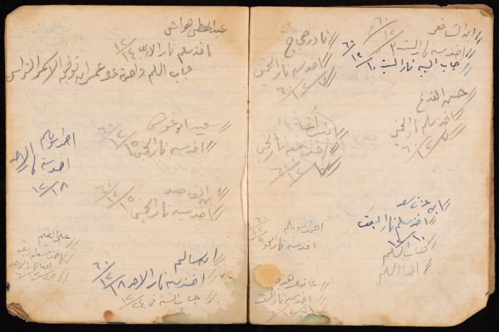 دفتر حسابات لبقالة عبد الفتاح ابريك، نابلس، 1960-61