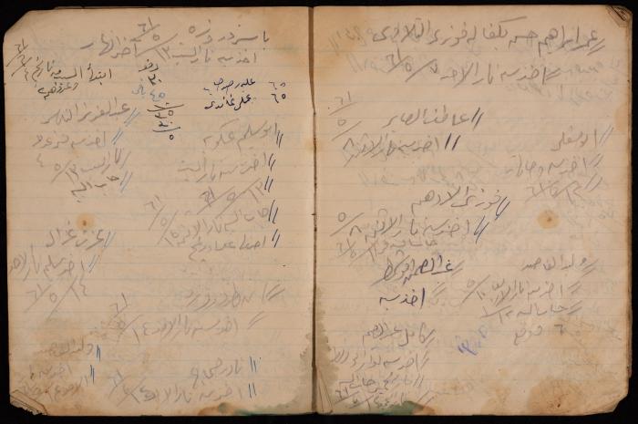 دفتر حسابات لبقالة عبد الفتاح ابريك، نابلس، 1960-61