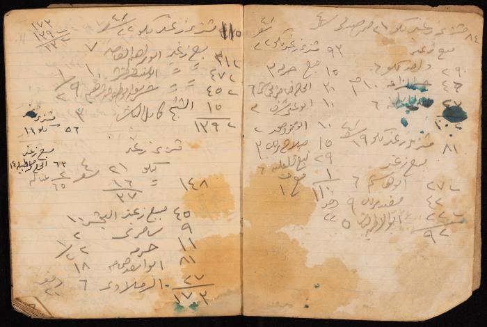 دفتر حسابات لبقالة عبد الفتاح ابريك، نابلس، 1960-61