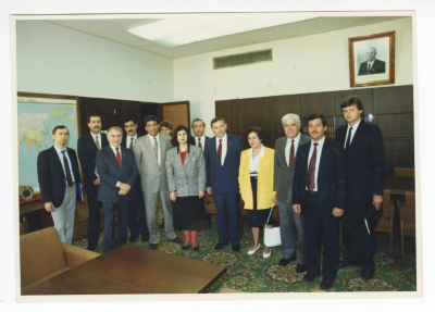 A Palestinian delegation with the Soviet Leadership in the Kremlin