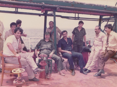 Late Palestinian President Yaser ʿarafat with others in Kamran Island