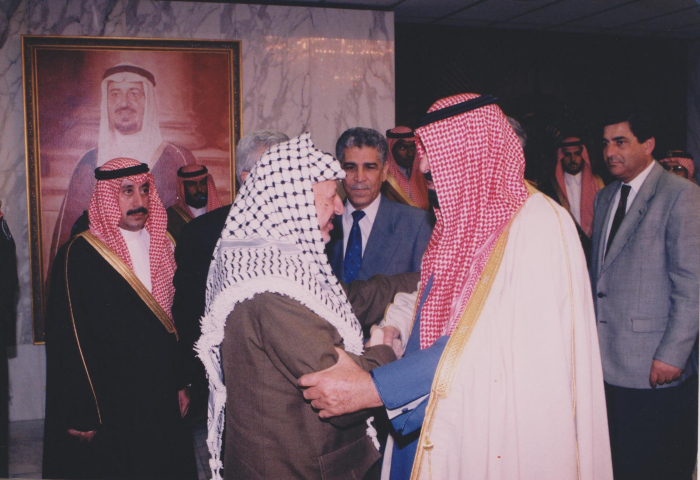 A Palestinian delegation on a visit to the Kingdom of Saudi Arabia