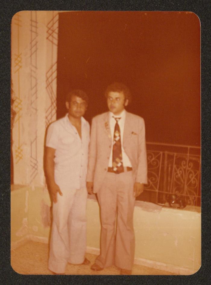 Shareef Masarwa with Hashem al-Hallaq, 1975