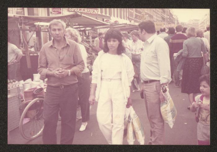 Shareef Masarwa with Shareef Murshed and Samar Abu Hasna, Amsterdam, 1986