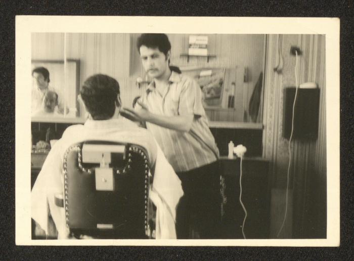 Shereef Masarwa at the Barbershop, 1970