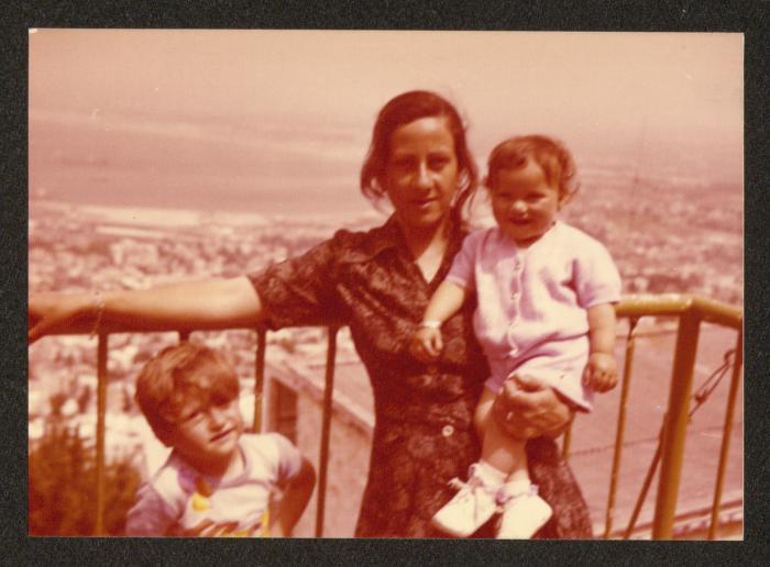 Rabaa al-Bitar with Her Daughters Taghreed and Ahlam, Mount Carmel, 1978