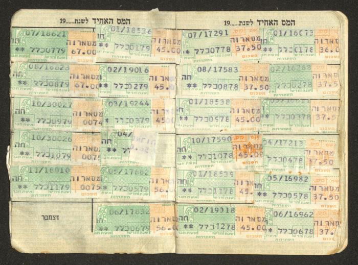 The Histadrut's Membership Certificate in Israel, 1975- 76
